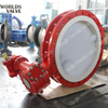 Zware Corrosieweerstand Split Body PFA Voering Disc Butterfly Valve