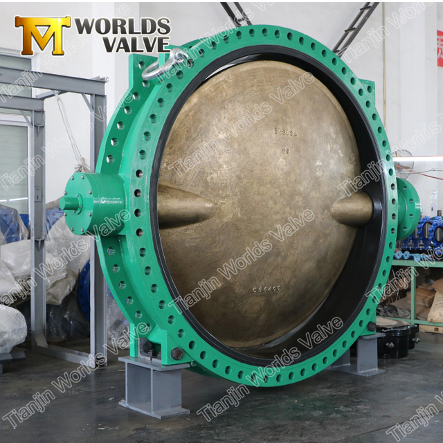 Grote dubbele flens DN2100 DN2200 vlinderklep