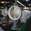 Nodulair gietijzer Wafer-vlinderklep met PTFE-zitting en CF8M-schijf