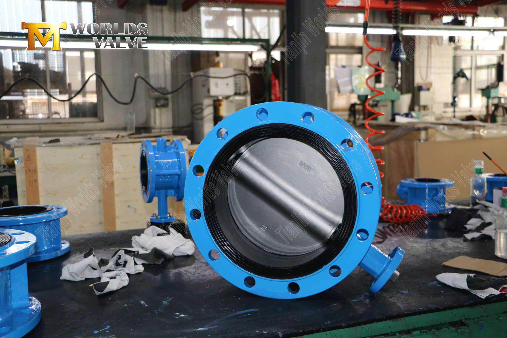 dubbele flens vlinderklep