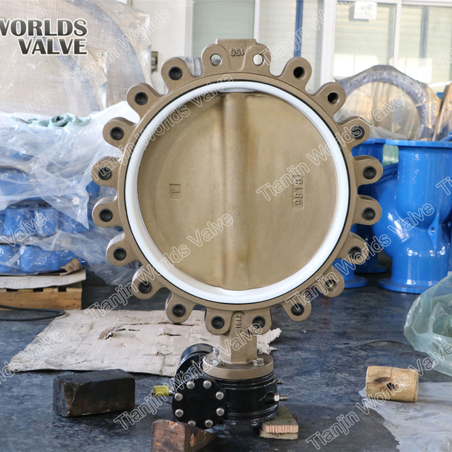 PTFE-zitting C954 C958 C955 Aluminium bronzen behuizing en schijf concentrische vlinderklep