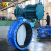 Flense Butterfly Valve Factory-Pneumatische bediende vlinderklep met ductiele ijzeren schijf