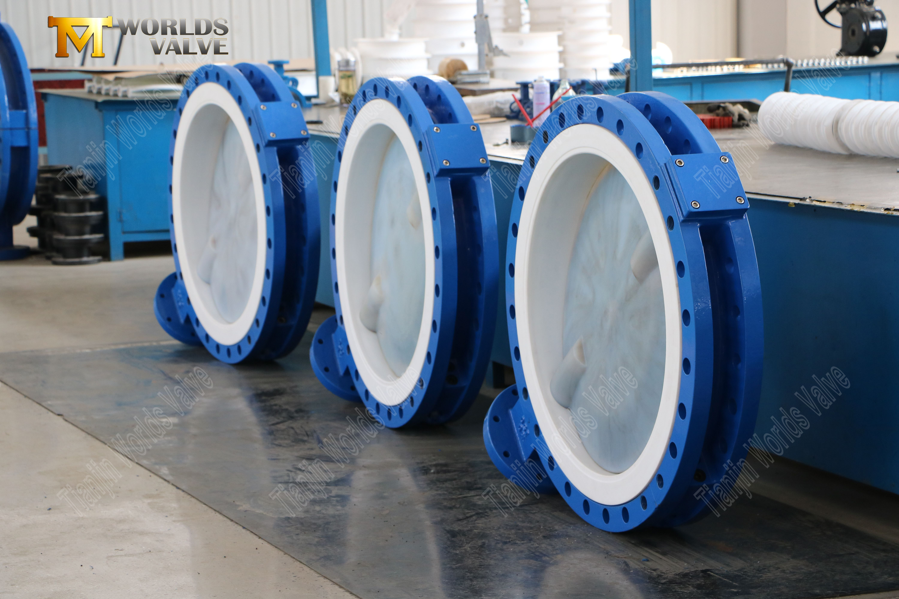 PTFE-stoel PFA Coated Disc Butterfly Valves Ultra-Pure Corrosion Defense-2 (2)