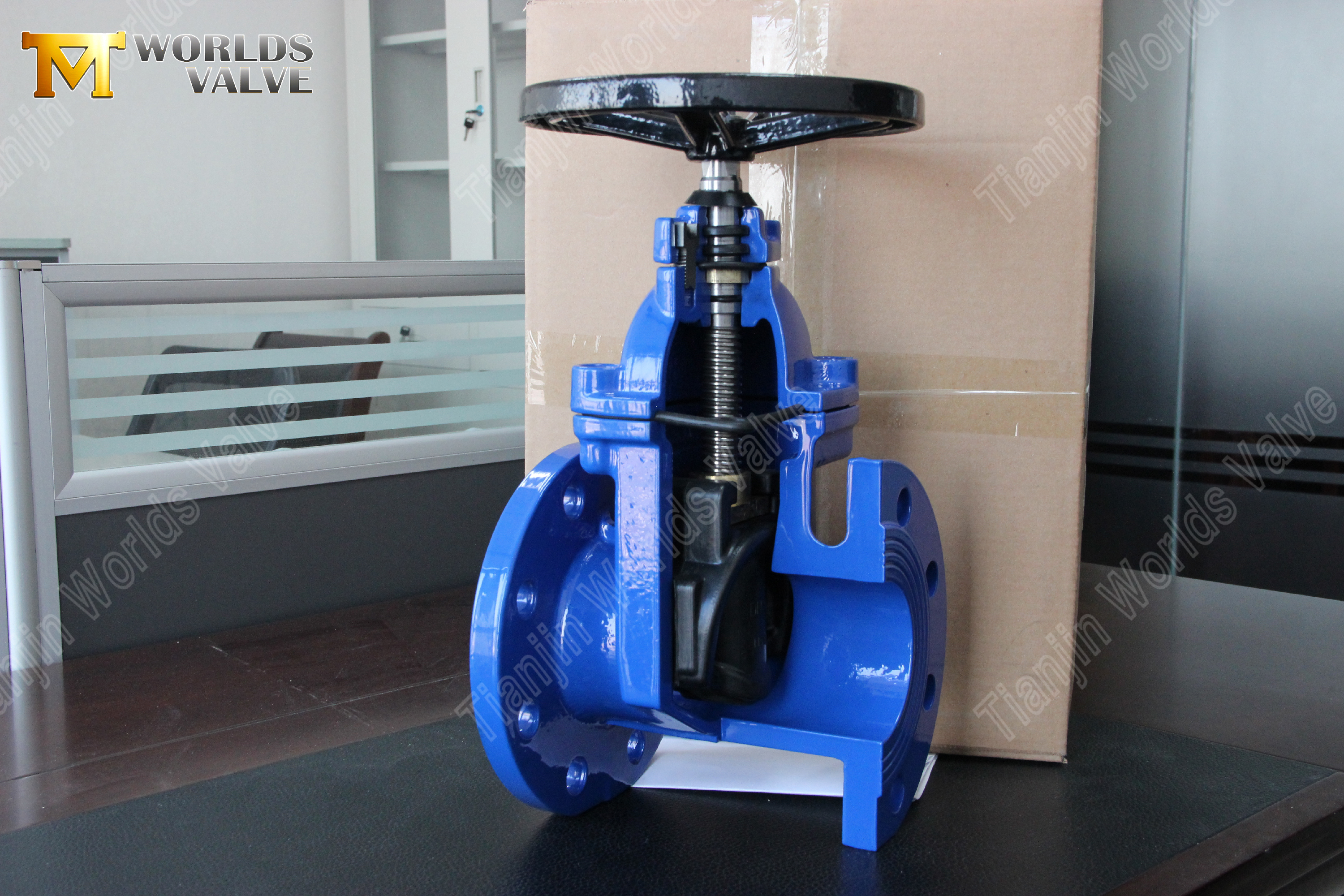 BS5163 Veerkrachtig zittende, niet-stijgende steel Nodulair gietijzeren schuifafsluiter Betrouwbare oplossing voor waterbeheersing-1 (1)