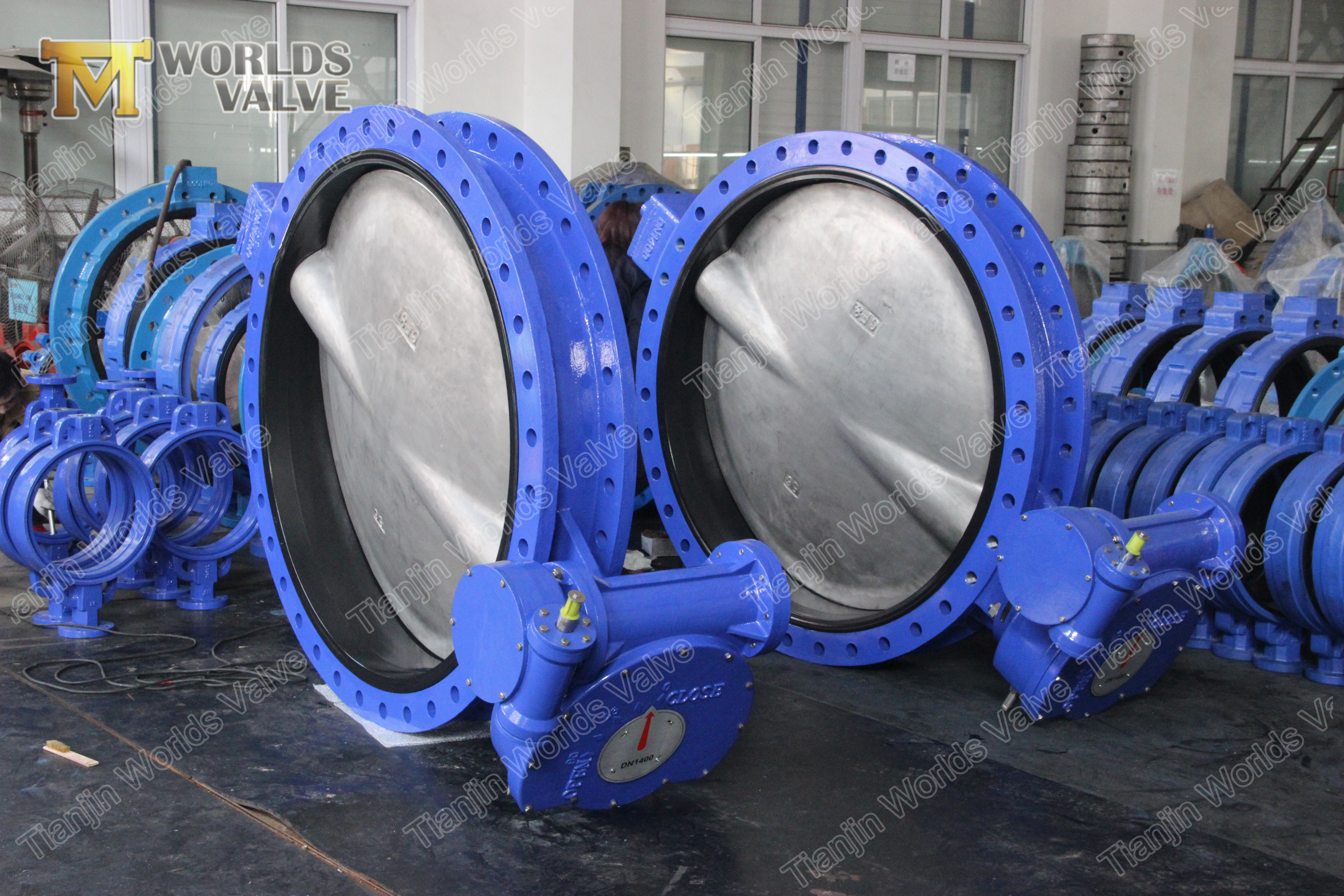 3 Rubberen EPDM NBR Buna-N-voering Concentrische Vlinderklep