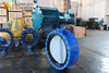 Flense Butterfly Valve Factory-Pneumatische bediende vlinderklep met ductiele ijzeren schijf