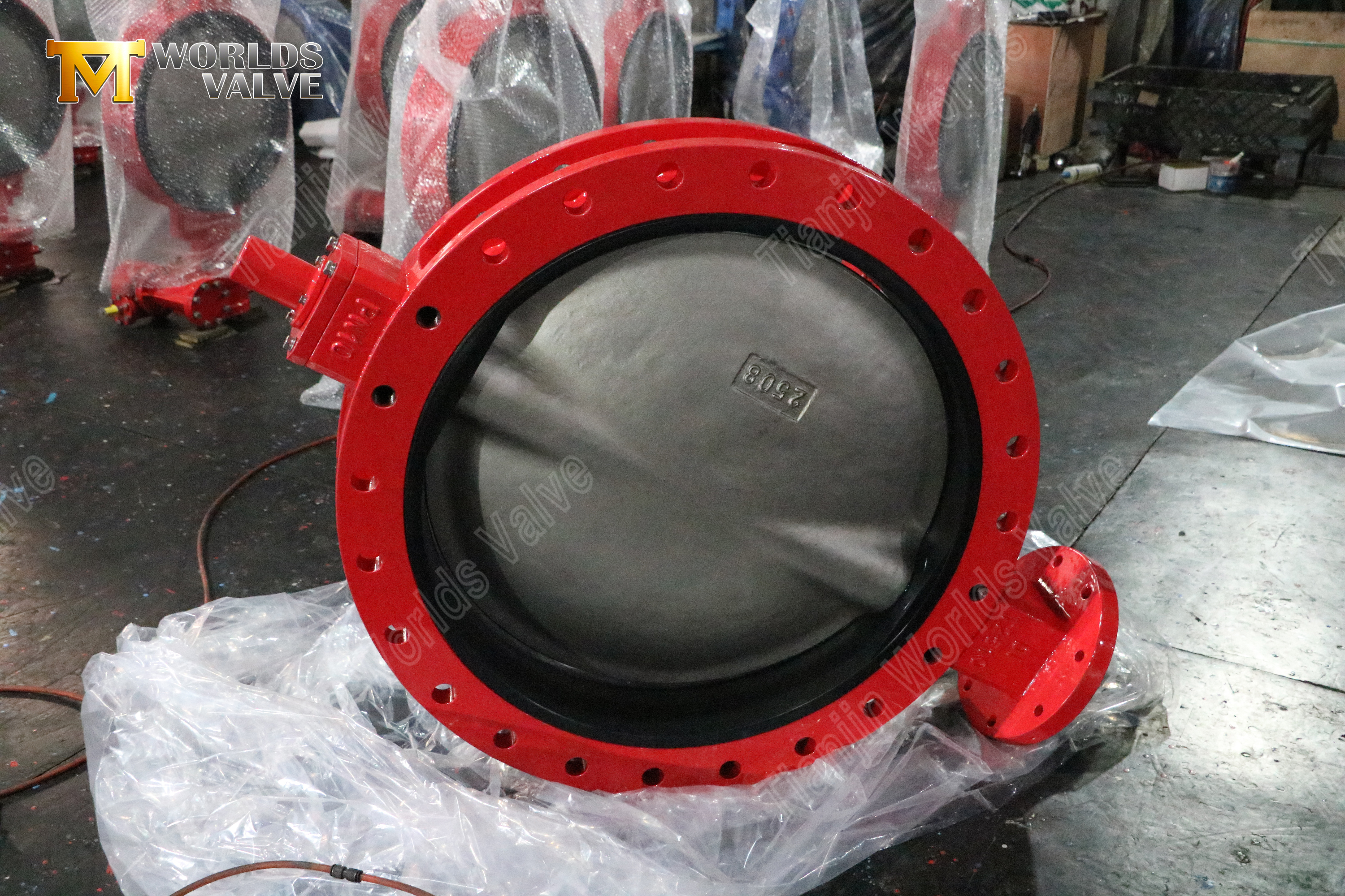 U-type vlinderklep rubberen zitting CF8 behuizing DN50-DN1200 (8).jpg